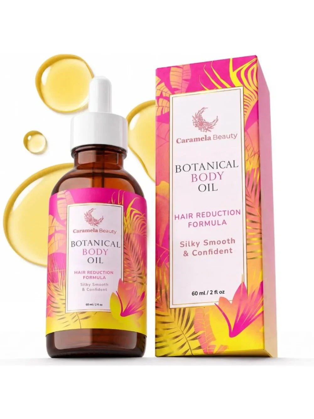 Silky Smooth Botanical Body Oil, 60ml - After-Shave & Post-Wax Moisturizer with